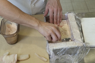 Recouvrir la tête de veau