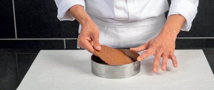 Entremets chocolat, dulcey et sarrasin