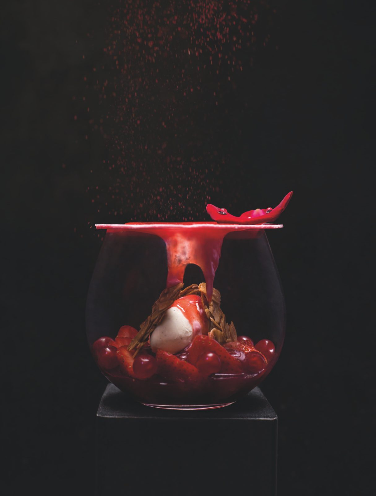 Cratère de fruits rouges