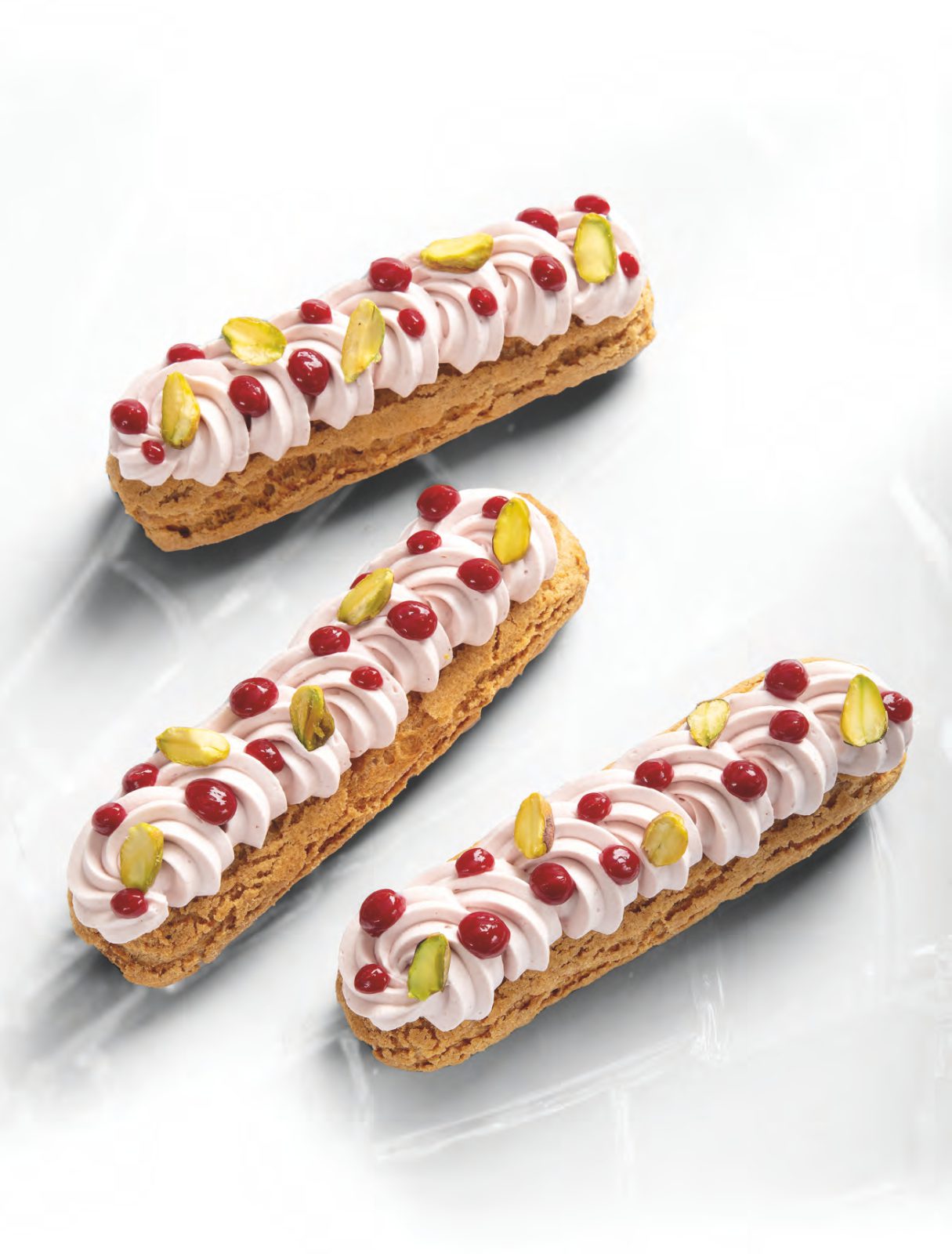 Éclair pistache framboise