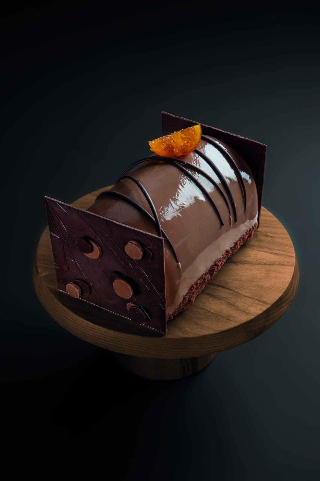 Bûche marron mandarine