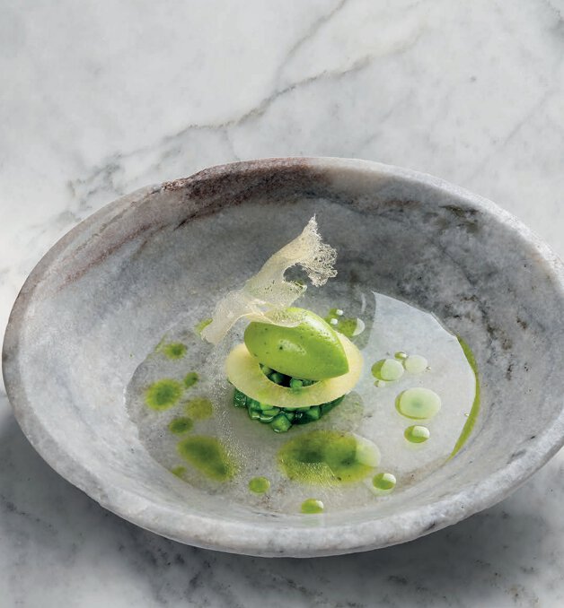 Persil, pomme, chartreuse