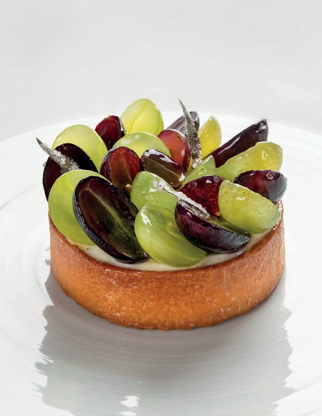 Tartelette pomme raisin estragon
