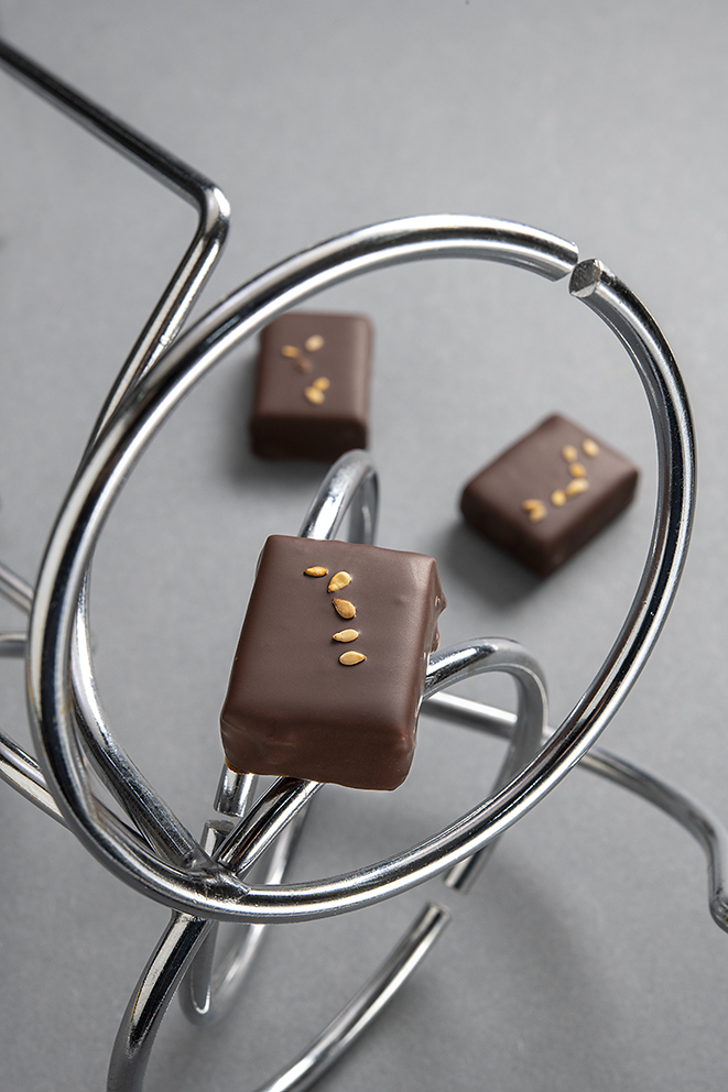Bonbon chocolat caramel cacahuète