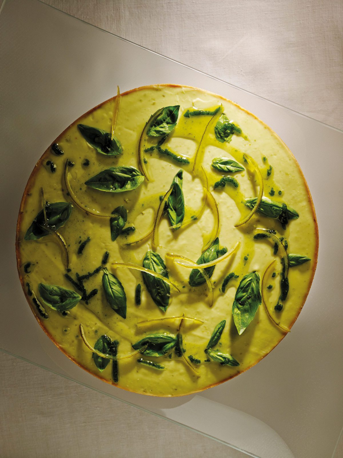 Tarte citron vert basilic