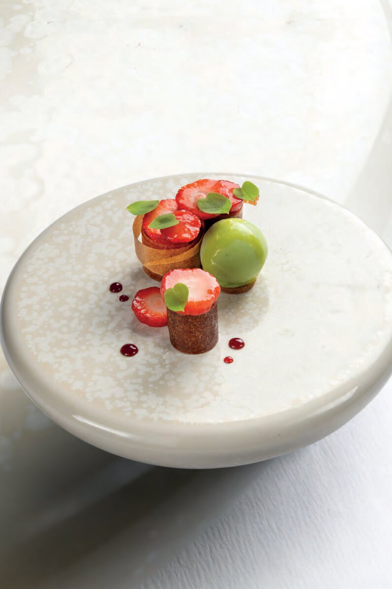 Dessert assiette fraises jalapeños