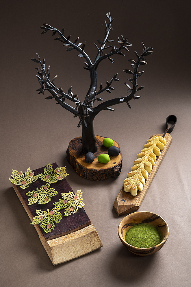 Feuille de vigne croustillante acidulée au verjus