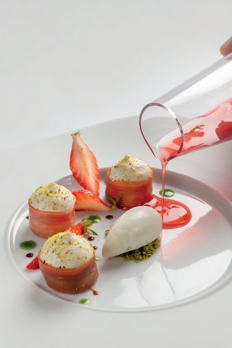 Fraise rhubarbe, balsamique & clous de girofle