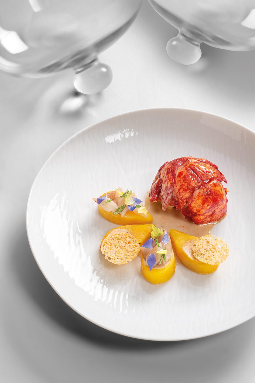Homard de nos côtes, passion, couteau et butternut