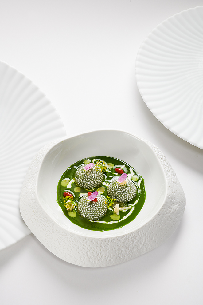 Tartare d’herbes en transparence végétale