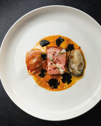 Poitrine de cochon – huître cadoret