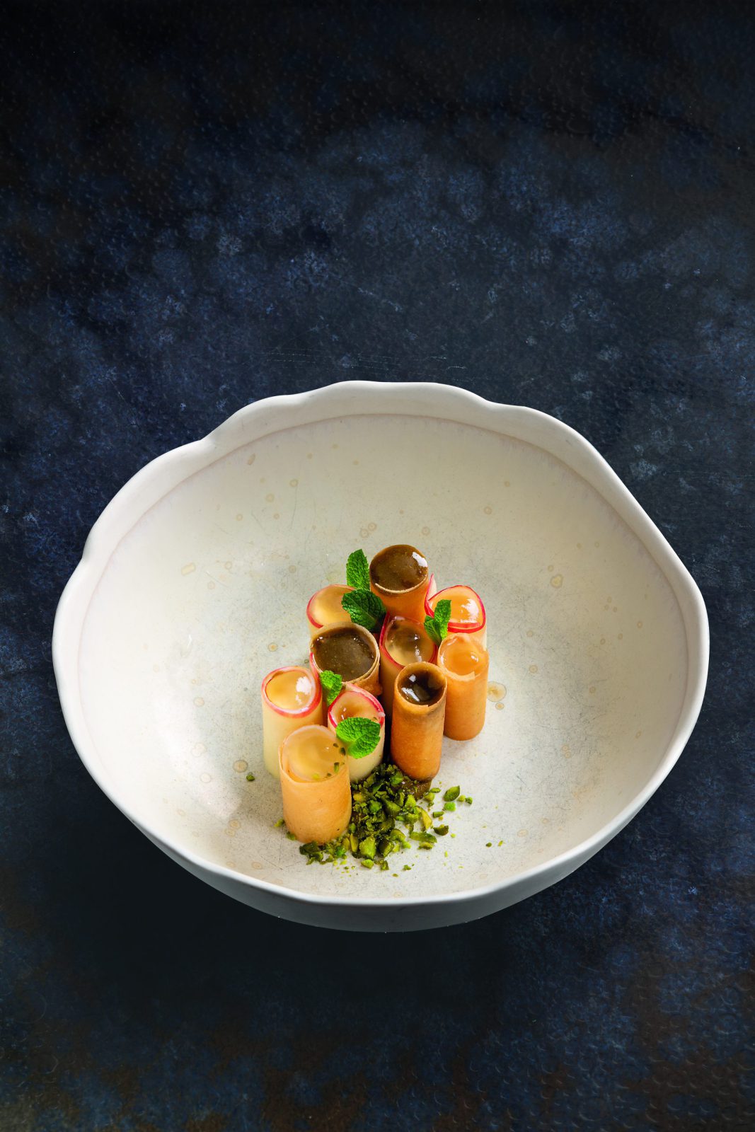 Mahalepi, pommes confites au beurre