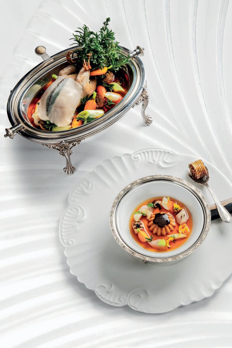 Pot-au-feu de perdreaux