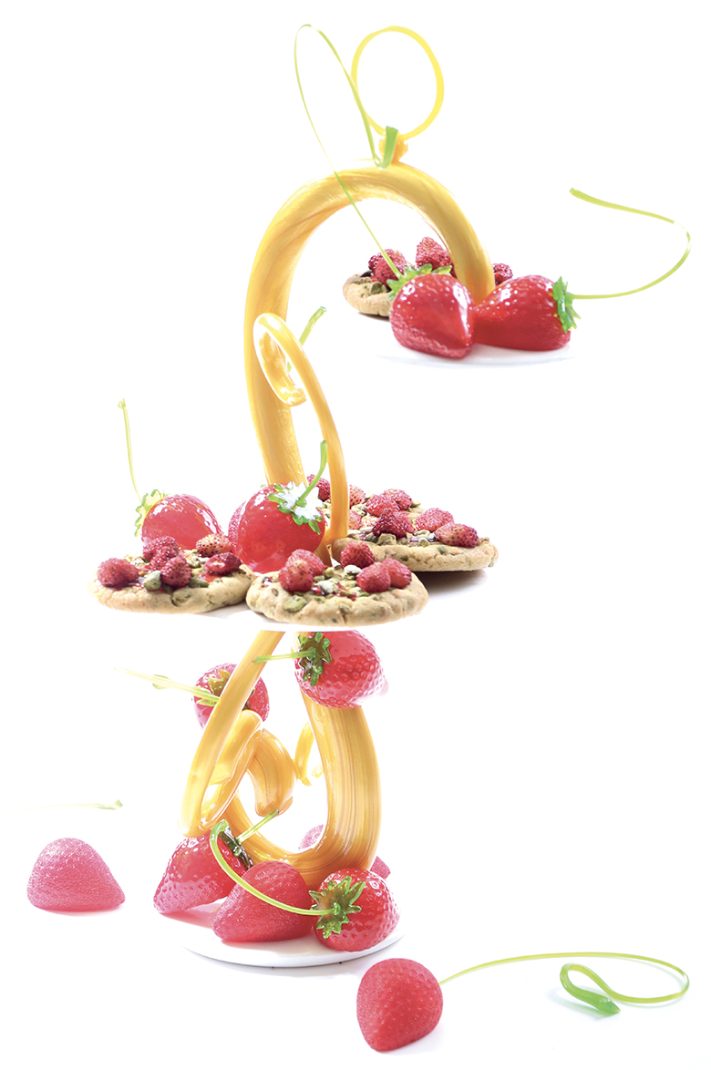 Cookies fraise pistache