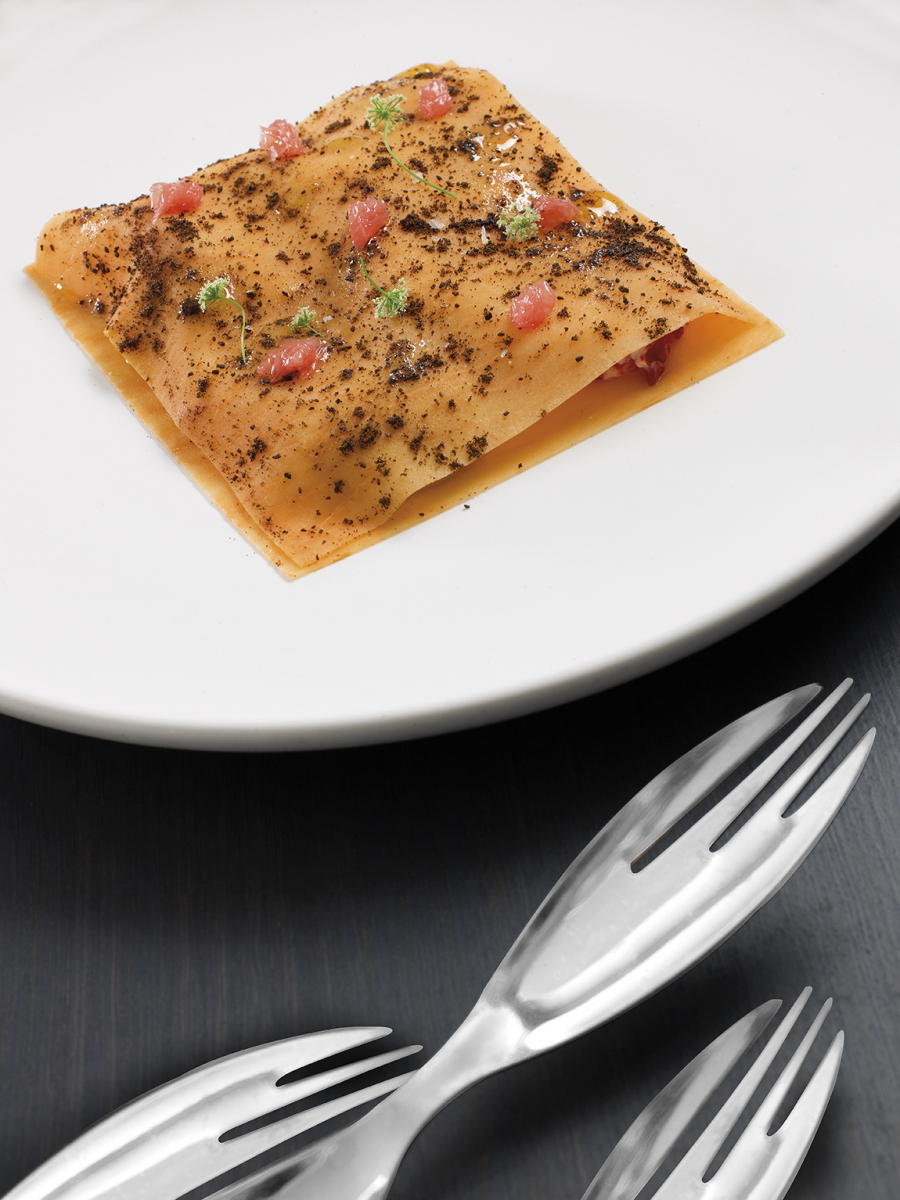 Homard patate douce pomelo