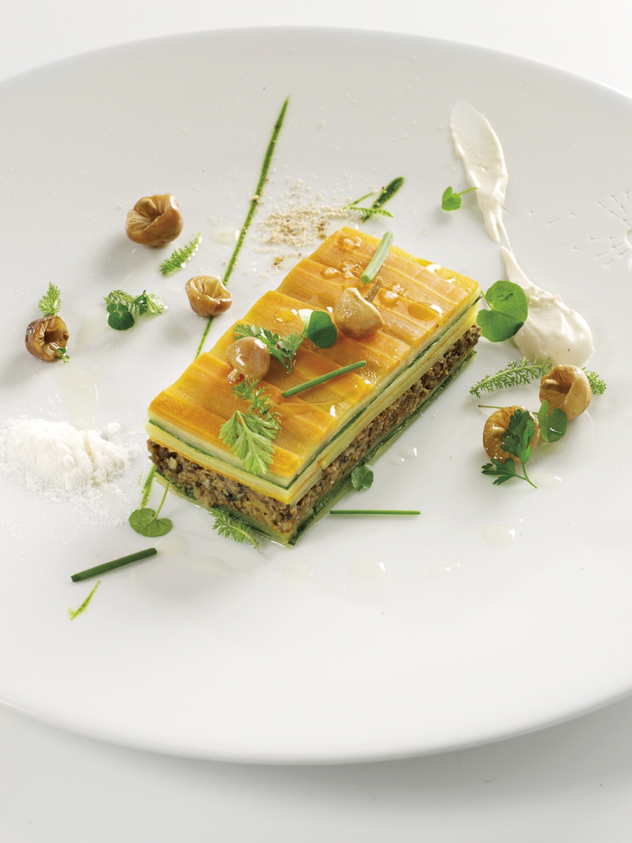 Millefeuille de légumes sans pâte, tiède