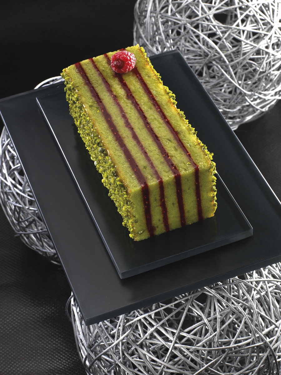 Cake pistache-framboise