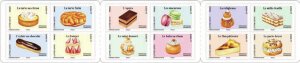 Un carnet gourmand de 12 timbres édité par La Poste