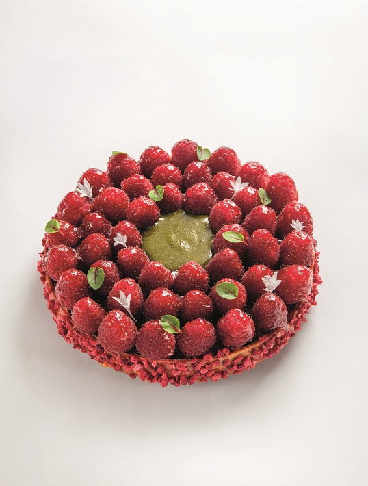 Tarte framboise matcha version facile