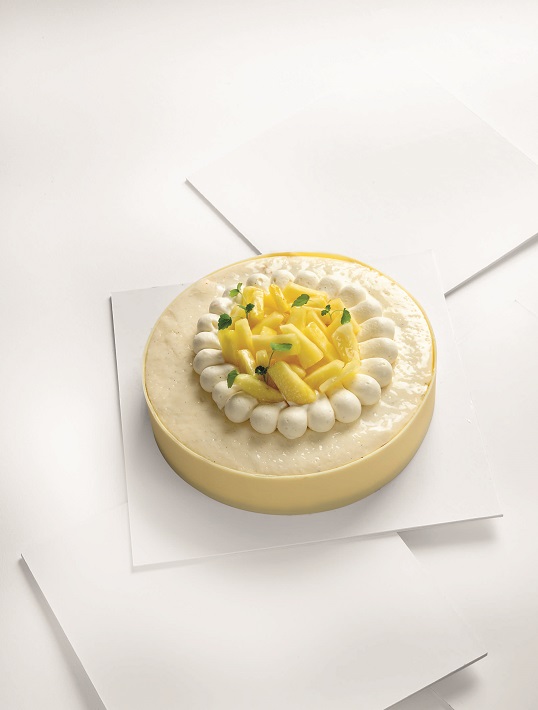 Entremets vanille ananas