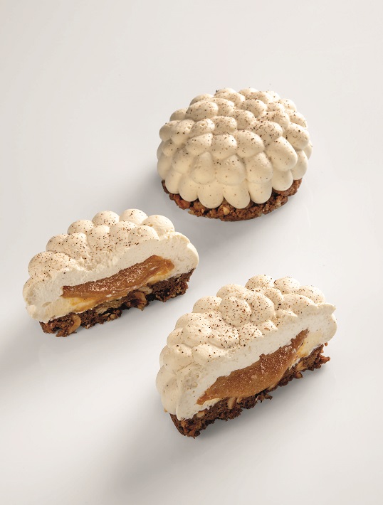 Entremets vanille praliné
