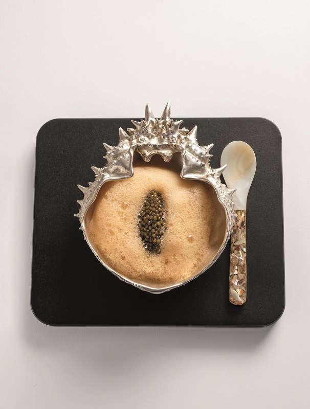 Araignée de mer et tourteau, émulsion de carapaces et caviar osciètre